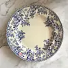 Plato Británico Original de Comercio Exterior Jbs Azul y Blanco de Cerámica con Color Bajo Esmalte Estilo Occidental para Filete, Plato de Cena, Tazón de Postre para Uso Doméstico