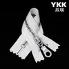 Ykk Genuíno Não. 5 Zíper de Metal Fechado com Dentes de Cobre Branco, Cabeça Pipa, para Bolsas, Bolsos, Golas, Puxador de Zíper DIY, Cabeça de Zíper Ykk