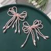 All-match borla multi-camada pérola arco diy mão-tecido frisado hairpin acessórios para o cabelo brincos material atacado