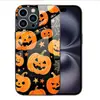 Aplicable a Funda de Cristal Templado para Apple 18PRO 17PROMAX Cubierta Protectora de Calabaza Navideña iPhone16 Cara Sonriente 17E