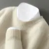 Otoño e Invierno Nuevo Suéter de Punto Cálido de Lana 100% Pura para Hombre con Cuello Redondo Capa Base Venta al por Mayor Transfronteriza para Hombre