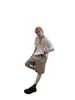2026 Retro Americano Calle Alta Lavado Vintage Multi-Bolsillos Pantalones Cortos Cargo Pareja Casual Sueltos Pantalones de Cinco Puntos Modernos