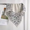 Bufanda de Seda y Lana para Mujer en Otoño e Invierno, Bufanda de Cuello de Alta Gama, Cálida y a Prueba de Frío