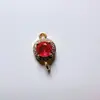 Chapado en Cobre Color Oro Verdadero 18K Pulsera Redonda de Circonita Colgante Doble Collar Pendientes de Cristal Material para Hacer Pendientes DIY Accesorios