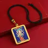 Collar con Tanga de Zorro Semi-Pintado a Mano con Adornos Dorados Estilo Xizang
