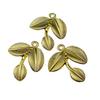 Acessórios para joias DIY liga folha de grama flor pingente decoração triângulo leque vintage ramo de flor material para joias