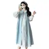 Vestido de Maternidad Principios de Primavera Estilo Nuevo Estilo Francés Elegante Blanco Versátil Camisa + Chaleco Holgado de Atar Conjunto de Dos Piezas de Maternidad