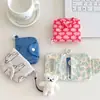 Bolsa de Monedas con Lazo Estilo Coreano Ins Linda Femenina Corazón Portátil Multifuncional Tarjetero Colgante de Bolsa Pequeña