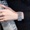 Pulseira de moda estilo frio europeia e americana com diamantes completos por atacado, pulseira de temperamento feminina coreana simples, personalidade, pulseira da moda, joia