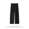 Pantalones de traje grises para mujer, estilo fino de verano, nuevo modelo 2026, pantalones rectos fluidos, estilo "Old Money", pantalones casuales estrechos de pierna ancha