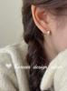 Brincos de Prata Brilhante Dongdaemun Coreano Joias Prata Esterlina S925 Combinação de Brincos Anel Simples Pulseira com Textura para Mulheres