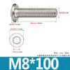 Tornillos de Acero Inoxidable 304 Biselados de Cabeza Hexagonal con Vaso Pernos Cabeza Plana Redonda Borde Biselado Accesorios para Muebles Tornillos M3M4M6