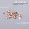K9 Nuevo Ultra Brillante Borde Plano 5.5X8 Octagonal Arte de Uñas Rhinestones de Forma Irregular Rhinestones de Cubo de Azúcar Coloridos Accesorios Dopamina