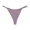 Tanga sexy europeo y americano de cintura baja, color sólido, sin costuras, deportivo, para yoga, secado rápido, seda de hielo, tirantes finos, calzones tipo T