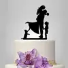 Decorações Criativas para Bolo de Casamento Calor Um Noivo, Noiva, Cartão de Bolo para Crianças Cartão de Bolo de Gato Cartão