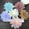 Accesorios de Flor de Rosa Seca Original de 13 cm Malla de Tela Estéreo Flor Grande Tocados Franceses Broches para Ropa Accesorios