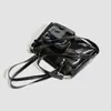 Bolsa de Ombro Transparente Retrô, Bolsa de Mão Estilo JK Japonês Multifuncional Grande Capacidade Couro PU Tote para o Dia a Dia
