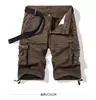 Comercio Exterior Ropa de Hombre al por Mayor Verano Holgados Casuales Pantalones Cortos Cargo Camuflaje Talla Grande Pantalones con Múltiples Bolsillos de Solapa Pantalones de Longitud Media K19