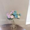 Knones Buquê de Luxo Acessível Flores Artificiais Decoração Mediterrânea Enfeites para Sala de Estar Vaso Floral Sala Weidong