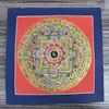 Mandala Pintado a Mano Tibetano Nepalí Dorado Caliente Tamaño 26*26 Núcleo de Tarjeta