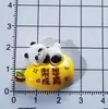 Lindos Accesorios de Resina de Panda Pegatinas Decorativas DIY para Refrigerador, Tablero, Espejo Retrovisor y Taza de Agua