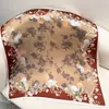 Rao Yun Primavera e Outono 70 Novo Estilo Feminino Crepe de Seda Cetim 12 Momme Lenço Quadrado Estilo Floral Coreano Em Estoque Atacado