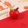 Accesorios de Resina Dorada de Lingote de Oro para Manualidades de Dibujos Animados, Manzana, Cacahuete, Pasador de Pegamento de Crema, Llavero, Adornos de Micro Paisaje