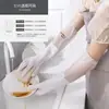 Guantes para Lavar Platos de Cocina para Mujer, Extendidos, Duraderos, para Restregar Platos, Uso en el Hogar, Cocinar, Tareas Domésticas, Manga Larga, Impermeables