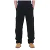 Amazon 2026 Pantalones de Trabajo Casuales Versátiles de Color Sólido para Hombre Pierna Recta que Alargan la Figura para Viajar con Múltiples Bolsillos Pantalones Largos en Stock