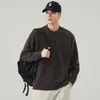 Camiseta masculina de manga longa estilo americano com gola henley de um botão, nova coleção primavera e outono 2026, top casual de luxo para usar por baixo