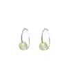 Pendientes Nuevos de Jade Sintético 2025 S999 Pendientes de Gama Alta de Nicho para Orejas Perforadas, Pendientes Versátiles