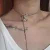 Cadena Hueso de Serpiente Perla de Saturno Cadena para Clavícula Niñas Tirar Cadena Ajustable Diseño de Nicho Accesorios de Alta Gama Estilo Masculino