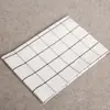 Mantel individual de tela para servilletas estilo minimalista japonés, posavasos absorbente para taza de té, mantel de mesa de comedor, mantel de algodón con rayas azules
