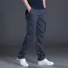 Pantalones cargo populares de fabricante independiente de grosor medio para primavera y otoño para hombre, pantalones casuales, pantalones holgados de pierna recta talla grande
