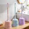 Escova de Banheiro com Base e Cabo Longo Escova de Limpeza para Banheiro Escova Esvaziada para Limpeza de Vaso Sanitário