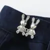 Hebilla de Cintura de Conejito, Reductor de Cintura Desmontable y Ajustable sin Coser, Hebilla Mágica para Jeans