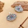 Bolso con cierre de filigrana esmaltada vintage de plata de ley 999 cierre de larga vida hebilla de seguridad estilo étnico regalo de cumpleaños para novia