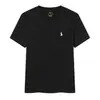 Camiseta de Manga Corta para Hombre de Comercio Exterior de Verano Rl con Logo de Caballo, Color Sólido, Corte Ajustado, Bordada, Talla Europea, Logo Olo, Algodón Puro, Cuello Redondo, Versátil P