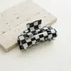 Fabricante de Presilhas Xadrez Venda Direta Série Menina Elegante Clipe Tibor de Acetato Imitado Presilha para Nuca Presilha Acessório de Cabelo
