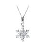 Pingente Estrela de Seis Pontas Diamante Flash Prata de Lei S925 Corrente de Colar da Moda Acessórios Corrente Curta para Suéter Decorações Versáteis
