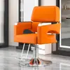 Silla giratoria con reposabrazos elevable de acero inoxidable para barbería, silla reclinable para estilismo y corte de cabello para salón de peluquería