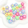 Acrílico Colorido Fofo Desenho Animado Bloqueio de Cor Estrela de Cinco Pontas Flor Coração Borboleta Contas DIY Corda de Cabelo Corrente de Celular Acessórios