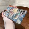 Funda de teléfono de película de concha marina con ambiente artístico para Samsung S24+ con tecnología de transferencia térmica cubierta protectora ultradelgada