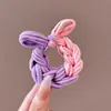 Lazo de color dopamina, cuerda para la cabeza, anillo para el cabello tejido a mano, correa para el cabello de alta elasticidad para mujer, nuevo estilo, cuerda para el cabello gruesa