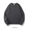 Sudadera de algodón 100% con cuello redondo, 350g, con texto impreso, hombros caídos, corte holgado, adecuada para uniformes de equipo corporativo, con bordado y estampado de logotipo personalizado
