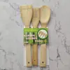 Espátula de bambu com cabo longo utensílios de cozinha de bambu espátula de cozinha para fritar espátula de bambu resistente a altas temperaturas escorredor de bambu conjunto de espátulas para panelas antiaderentes espátula de madeira