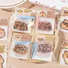 Novo kit de material de artesanato com contas de desenho animado, conjunto de experiência com contas, conjunto para fazer presente DIY com contas