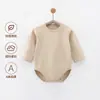 Mameluco Térmico de Algodón Clase A de Manga Larga para Bebés Niños y Niñas, Traje Triangular para Gateo de Bebés