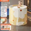 Cubo de baño plegable para adultos, cubo de baño doméstico para niños y adultos, baño de cuerpo completo, bañera de natación, bañera, cubo de baño