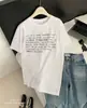 Camiseta de Manga Curta Estampada com Letras Estilo Chinês Retro Americano Feminina de Verão Solta Estilo Hong Kong Chique Top de Meia Manga de Comprimento Médio